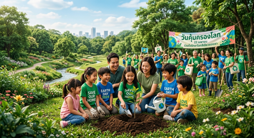 วันคุ้มครองโลก การปลูกต้นไม้รักษ์โลก
