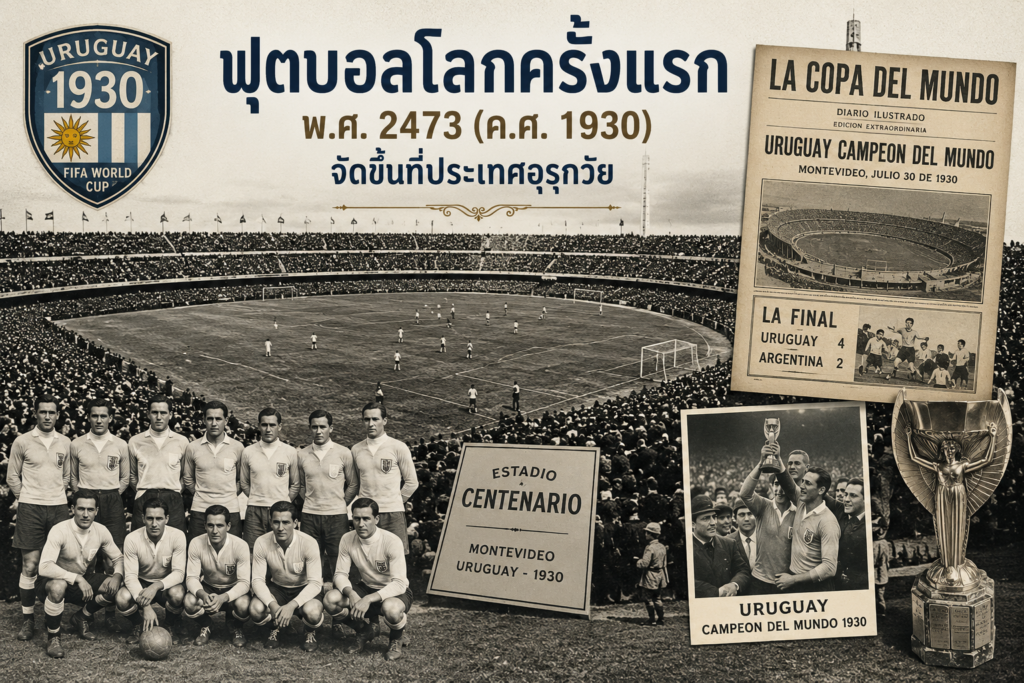 ฟุตบอลโลกครั้งแรก ปี 2473 (ค.ศ. 1930) ที่ประเทศอุรุกวัย
